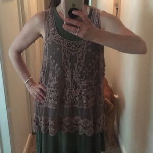 Lace racer back tank